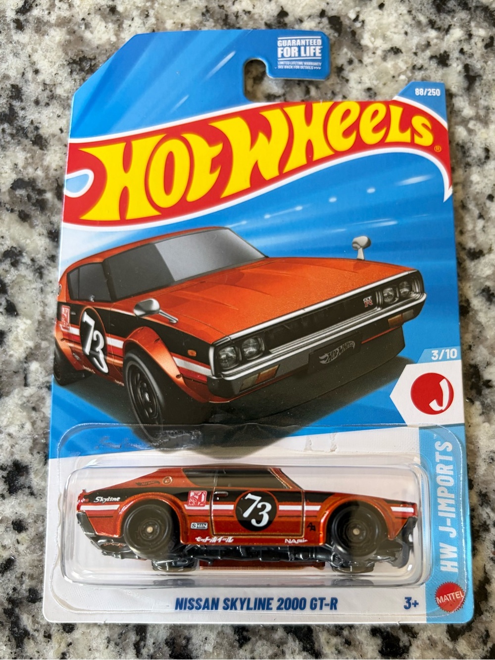 Hot Wheels Nissan Skyline 2000 GT-R Toy Car - Orange